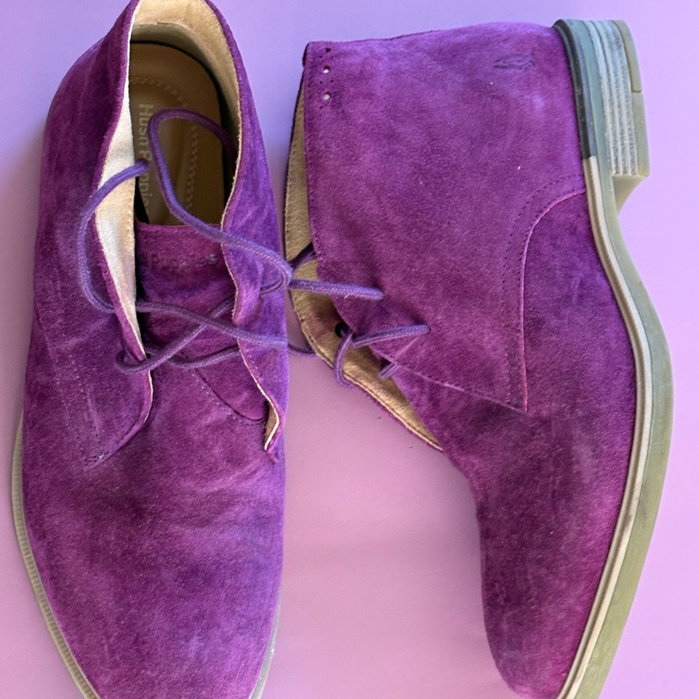 Hush Puppies Purple Suede Ankle Boots